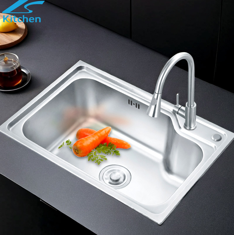 Modern Kitchen Sink 304 Stainless Steel Single Bowl Susundermount Sink Fregadero De La Cocina