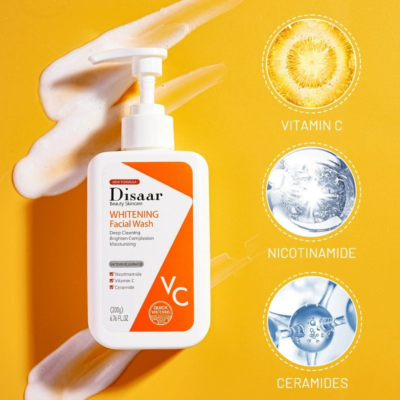 Best Whitening Facial Cleanser Vitamin C Brighten Moisturizer Repair Skin Deep Cleansing Face Wash