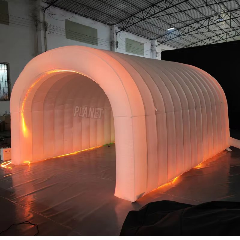 Customized Giant Mobile Inflatable LED Changing Tunnel for Promotion