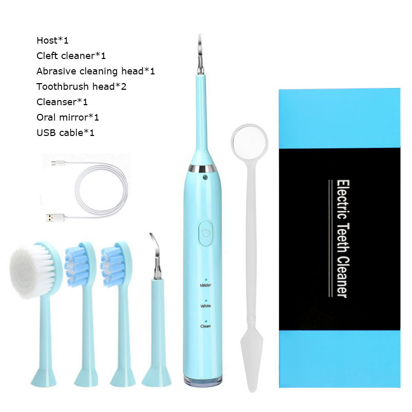 Six-in-One USB Rechargeable Three-Speed Handheld Electric Toothbrush High-Frequency Vibration to Remove Tartar and Tooth Stains