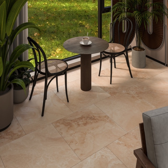 Керамогранит Touch Stone бежевый матовый 24x24 24x48