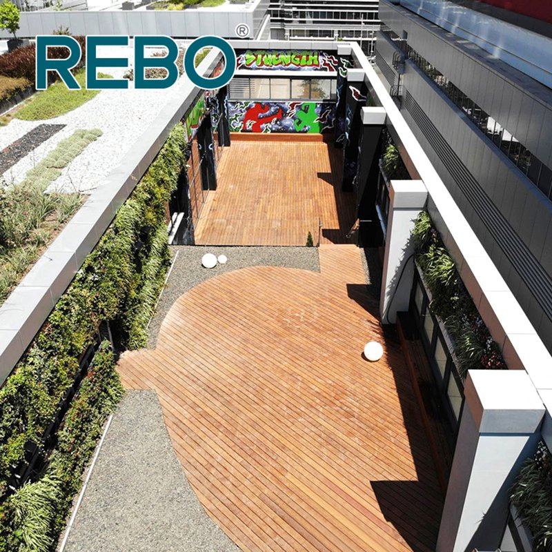 Fire Resistance Outdoor Bamboo Terrasse Tile Flooring Natural