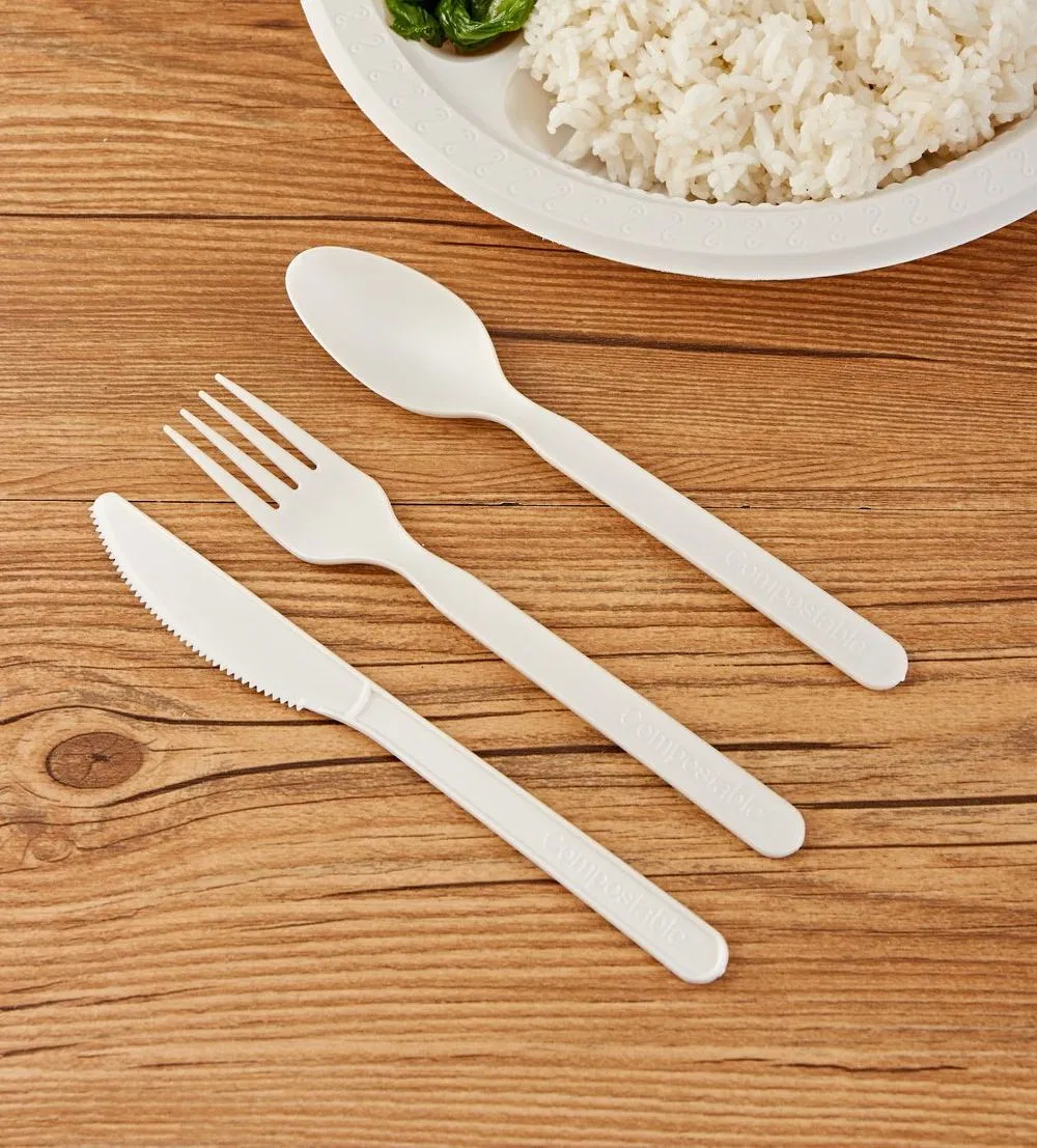 Good Quality Cpla Disposable Takeaway Eco-Friendly Biodegradable Utensils Spoon and Fork