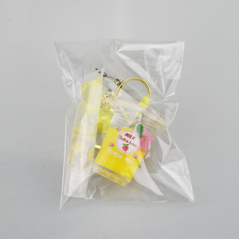 OEM Keychain Lip Gloss Moisturizing Fruit Lemon Clear 5g