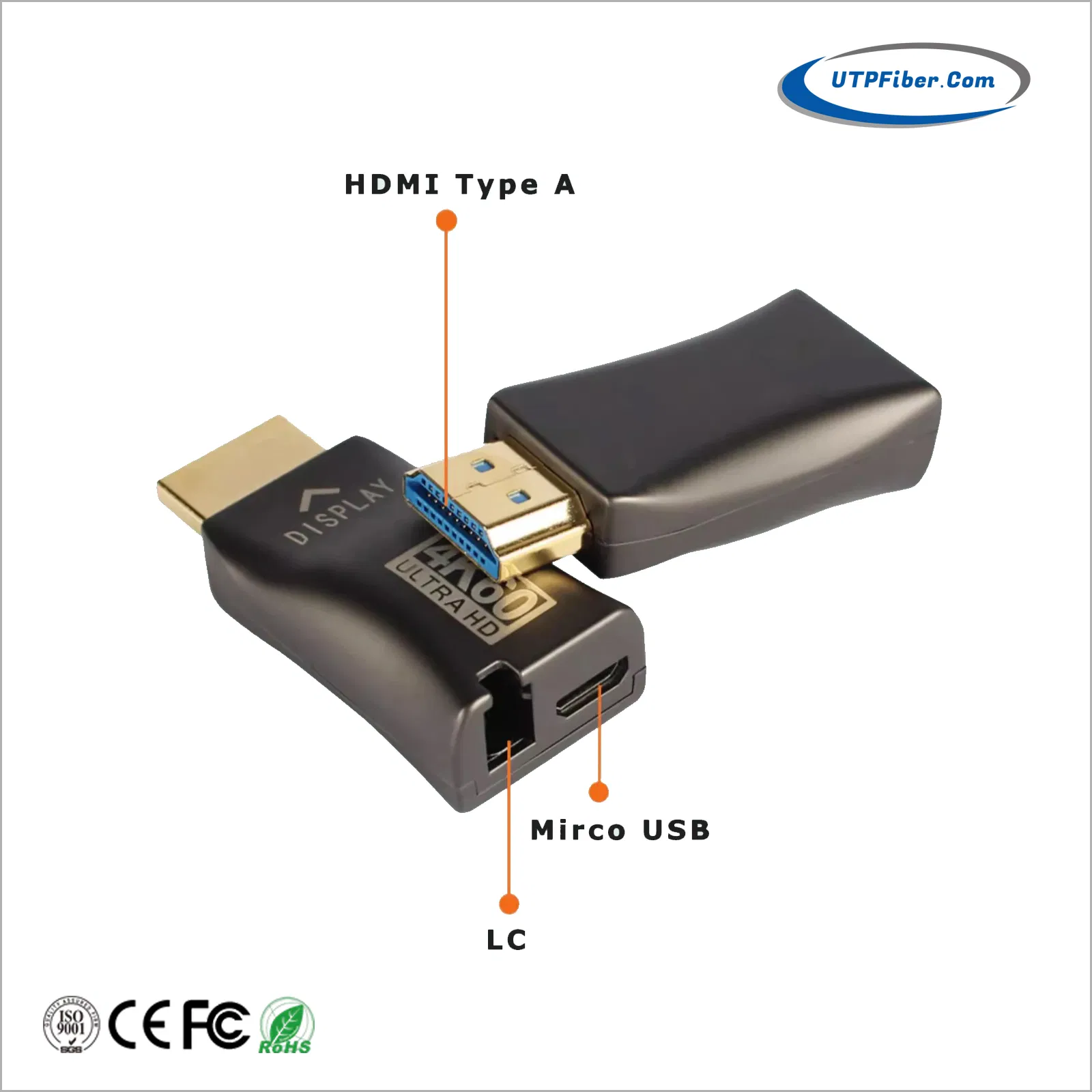 HDMI 2.0 экстендер 4K@60Hz на 300м с LC-оптикой