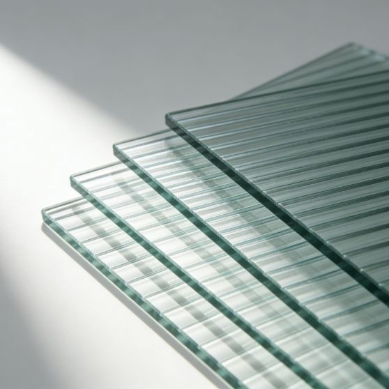 Bathroom Partition Glass with Fluted Patterned Glass for High Transparency and Privacy