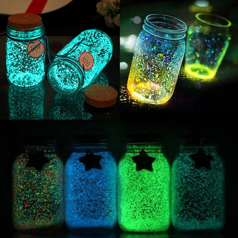 10/30g Luminous Sand Stone Fluorescent Gravel Glow in Dark Patio Garden Decoration DIY Starry Wishing Bottle Fish Tank Ornaments