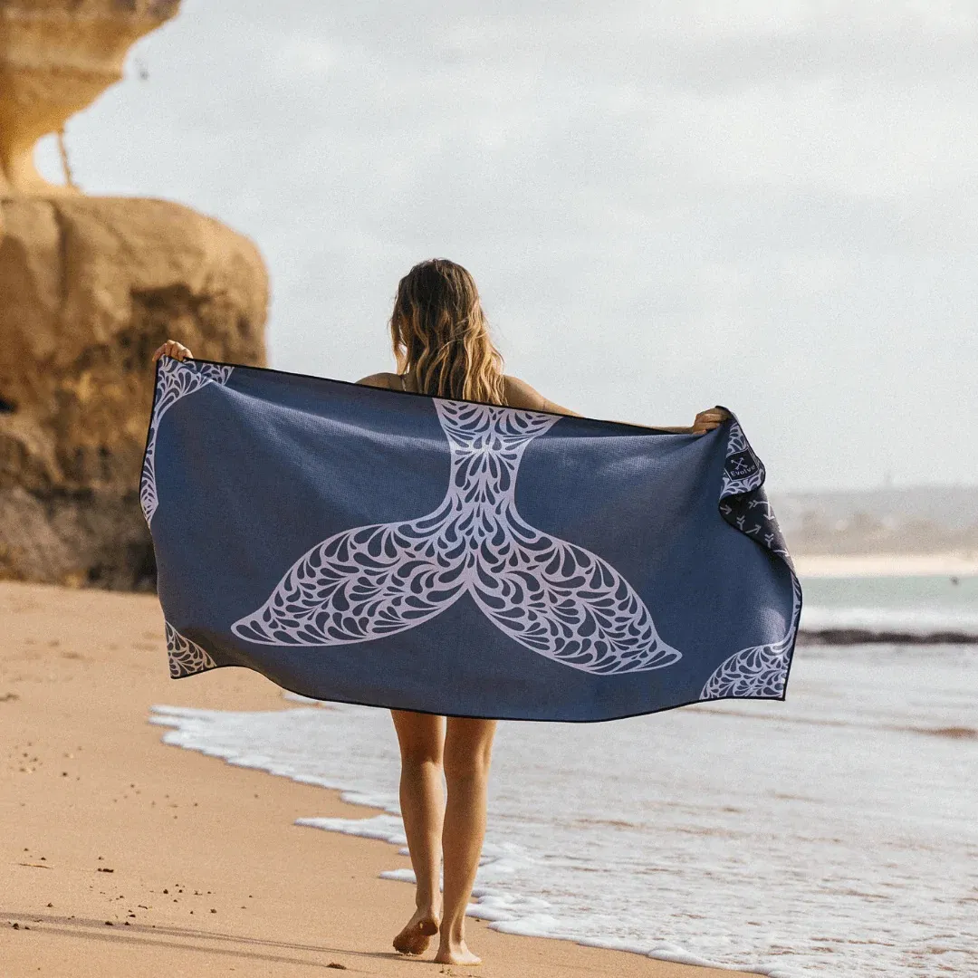 Recycled Printed Sublimation Beach Towel - Grs Certified Dishwasher Safe
