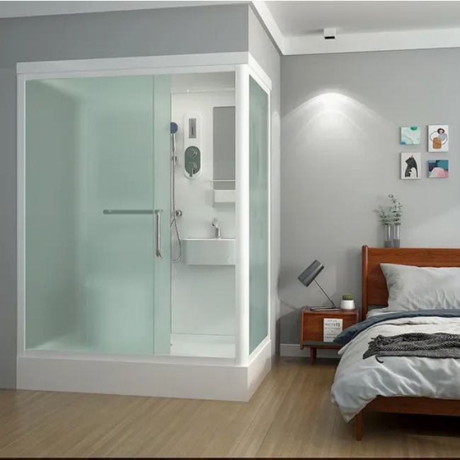 Luxury Sanitary Ware with White ABS Toilet Shower Cabin Bathroom Sets Cabinet Sink Combo Prefab Bathroom Toilet