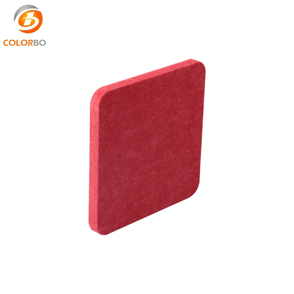 High Quality CBB08 Red Sound Absorption Materials Wholesale PET 12mm Panel