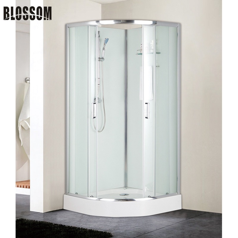 Bathroom Glass Shower Cabin Box House with Chrome Aluminum Frame