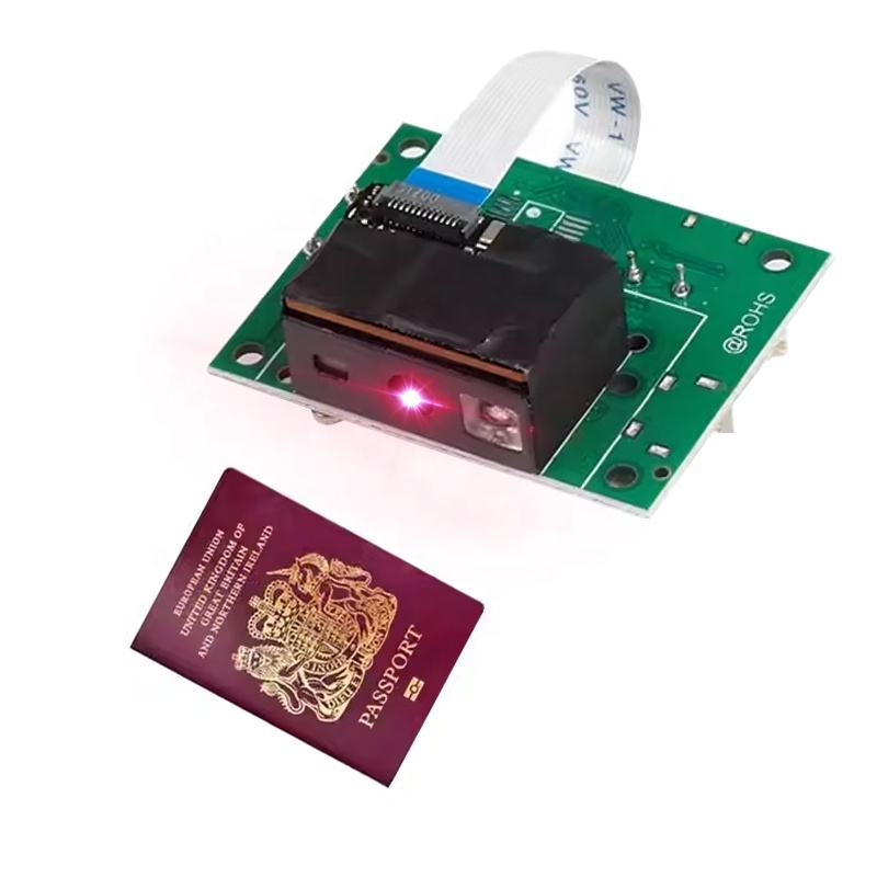 Edoo E8-Mrz Embedded USB RS232 Fixed Mount Passport Mrz Reader Qr Code Barcode Scanner Module for USB Enqine Self-Service Stock