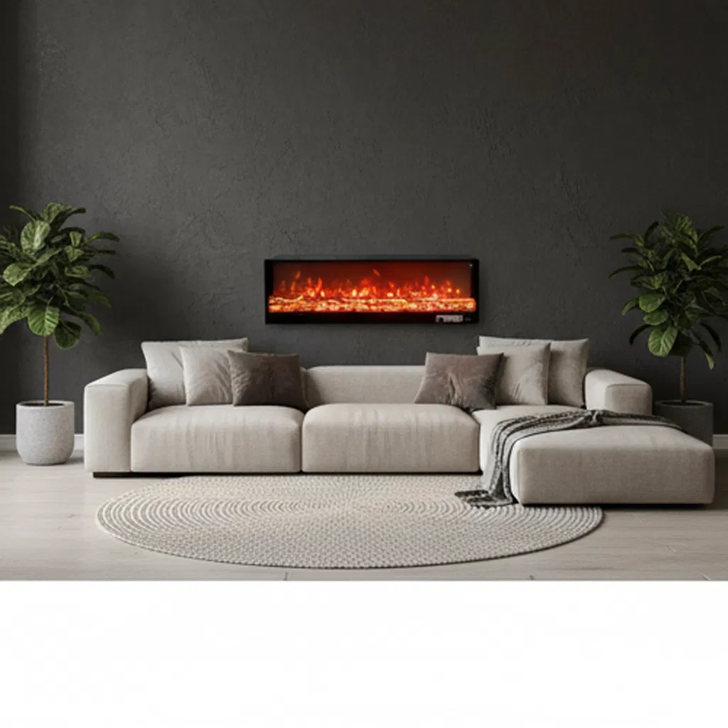 Cozy Electric Fireplace with Family Safety Features and Stylish Design