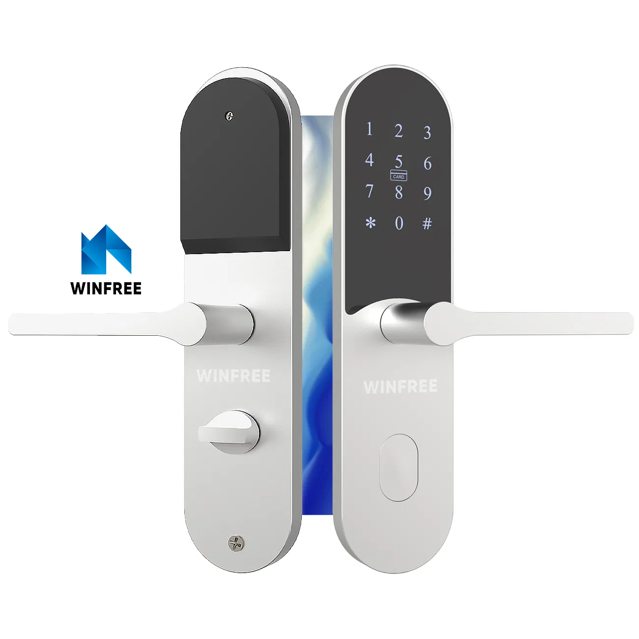 Security Apartment Home Aluminum Alloy Door Handle Lock Electronic Hotel Door Lock