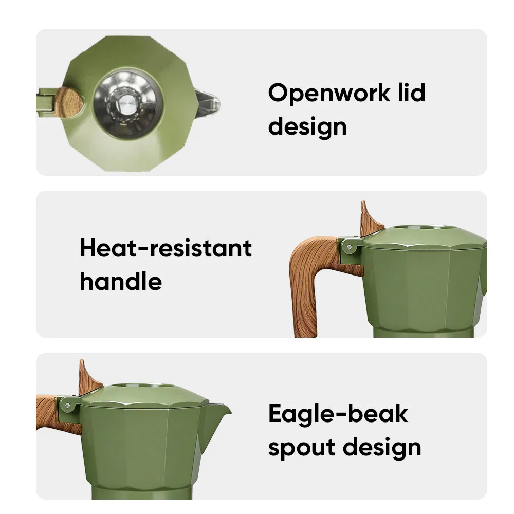 Versatile Espresso Moka Pot Coffee Maker for Daily Use