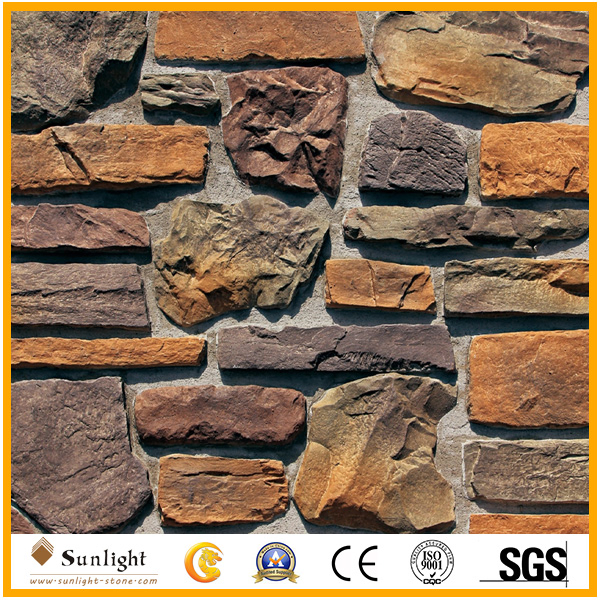Fashion Decorative Stone Wall Panels Yellow Culture Stone for Wholesale
