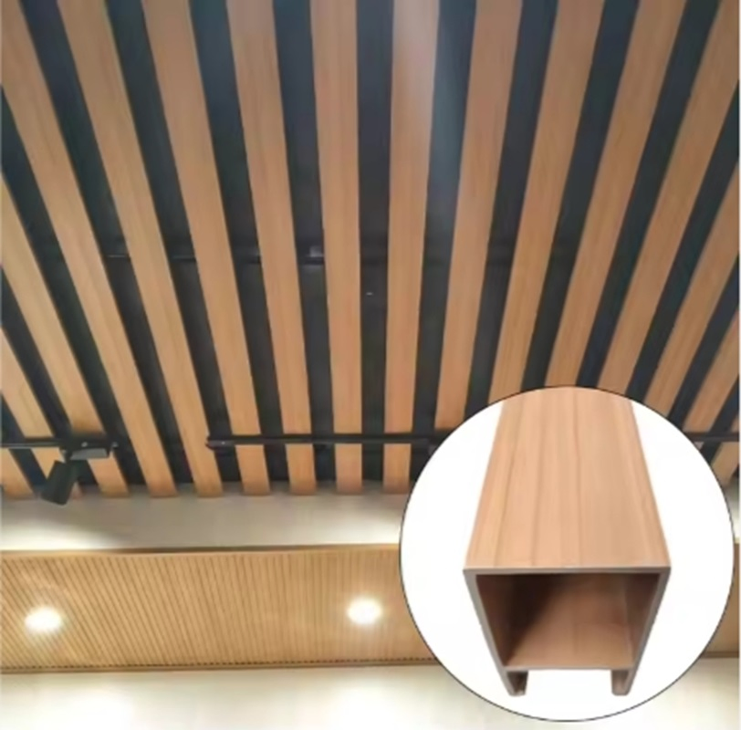 China Factory Cheap WPC Strip Ceiling Panel Waterproof WPC Interior Ceiling