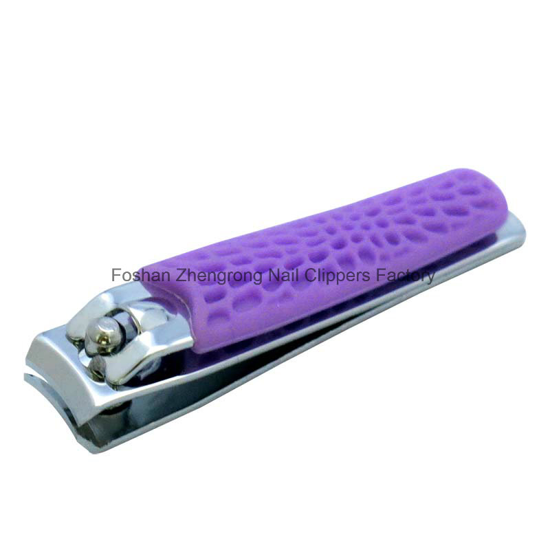 Middle Size Colorful Silicone Cover Finger Nail Clipper (608R-2)