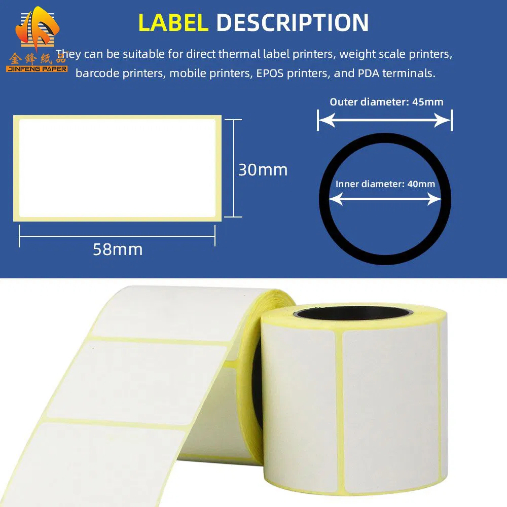 Customize Direct Thermal Adhesive Label for Week Color Printed Label