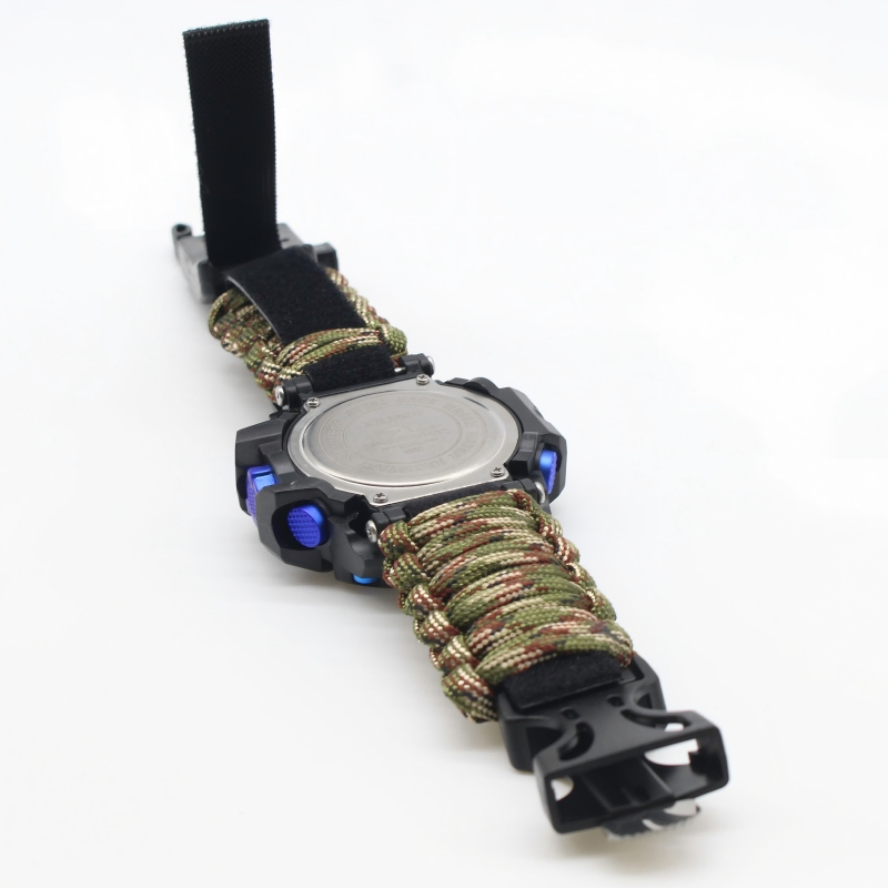 Multi Functional Paracord Waterproof Watch Outdoor Adventure Wristband for Promotion Gift