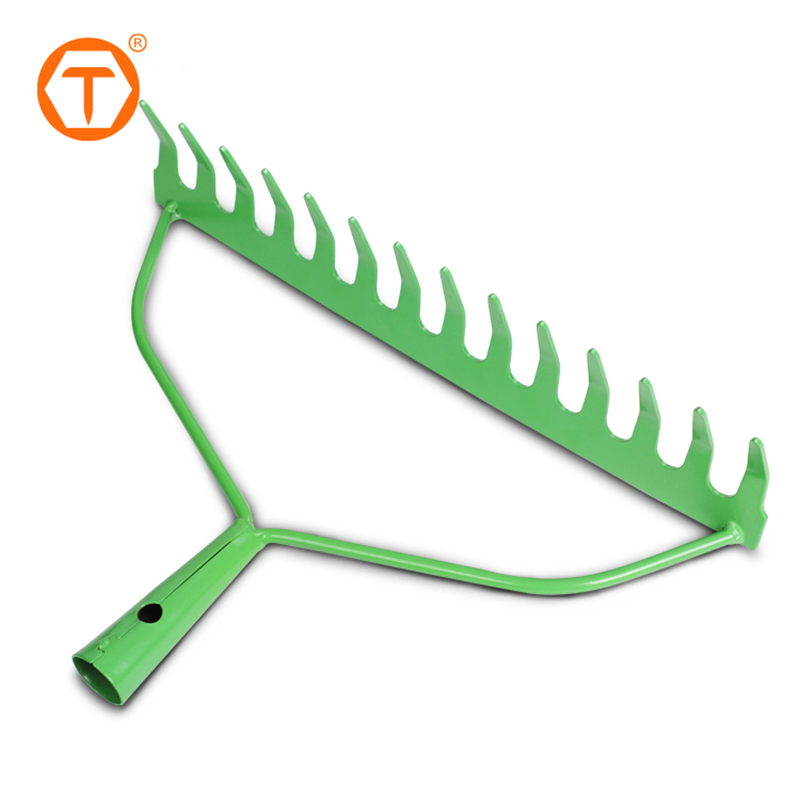 Heavy Duty 14 Teeth Stainless Steel Sharp Tines Multi Function Lawn Rake