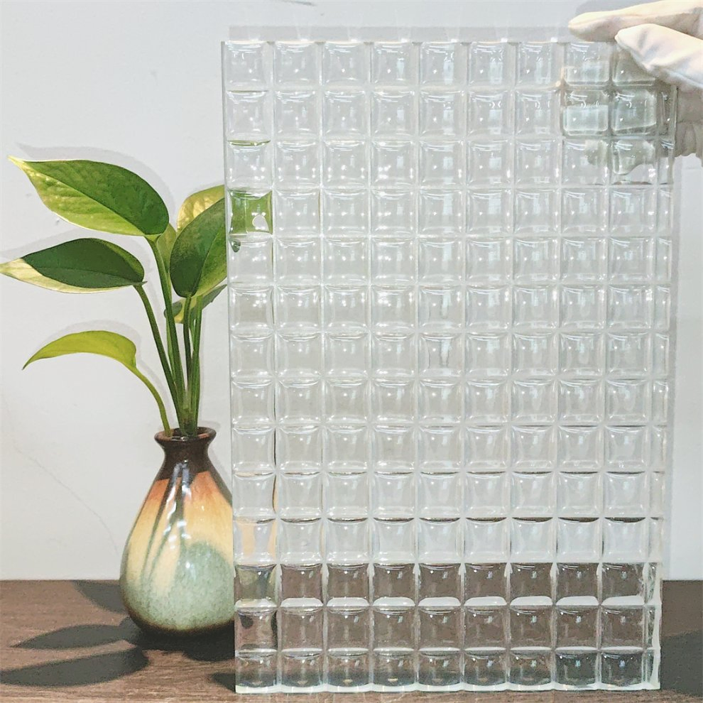 Ultra Clear Custom Hot Melt Glass/Beautiful Style Fused Pattern Glass