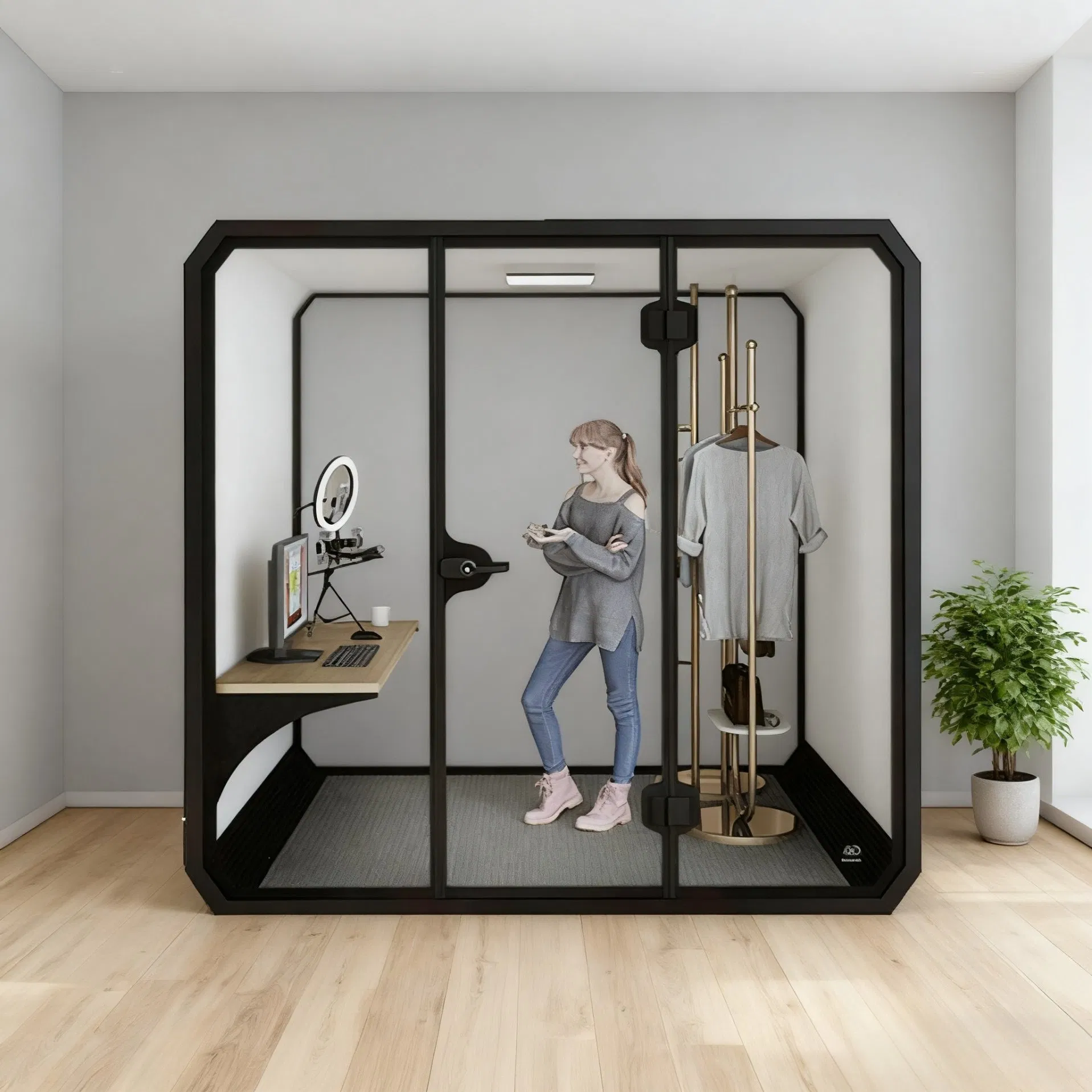 Customized Soundproof Office Phone Booth Acoustic Silent Cabin Office Prefab Office Pod