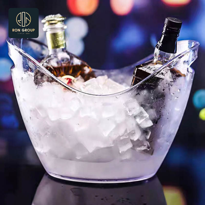 Holesale Premium Small Shatter-Resistant Barware Acrylic Ice Bucket for Hotel Bar