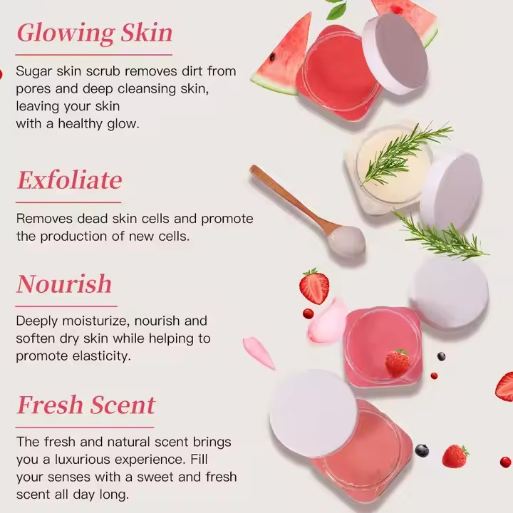 Beauty Cosmetics Body Natural Exfoliating Salt Scrub Deep Cleansing Organic Body Scrub