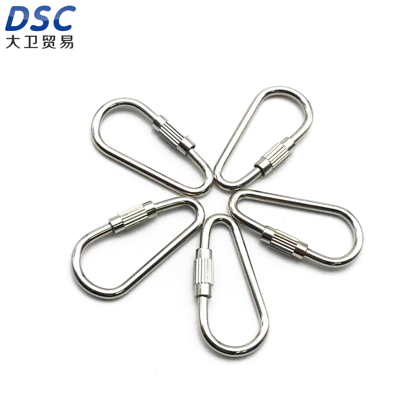 Gourd-Shaped Screw Buckle Camping Rock Climbing Carabiner Car Key Hanging Plate Metal Safety Buckle