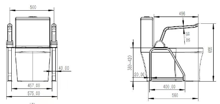 Поручень для унитаза стальной складной
