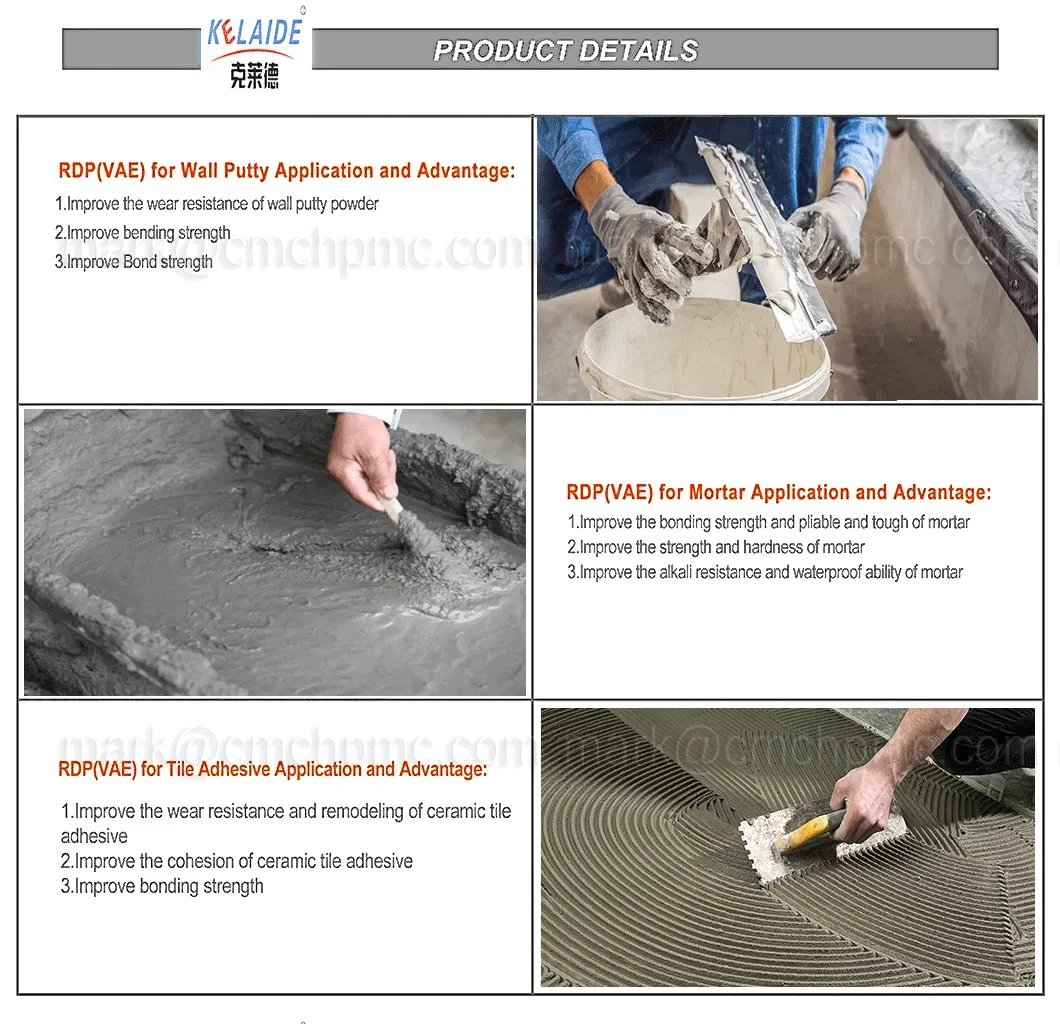 Dry Powder Putty Redispersible Polymer Powder Rdp Vae