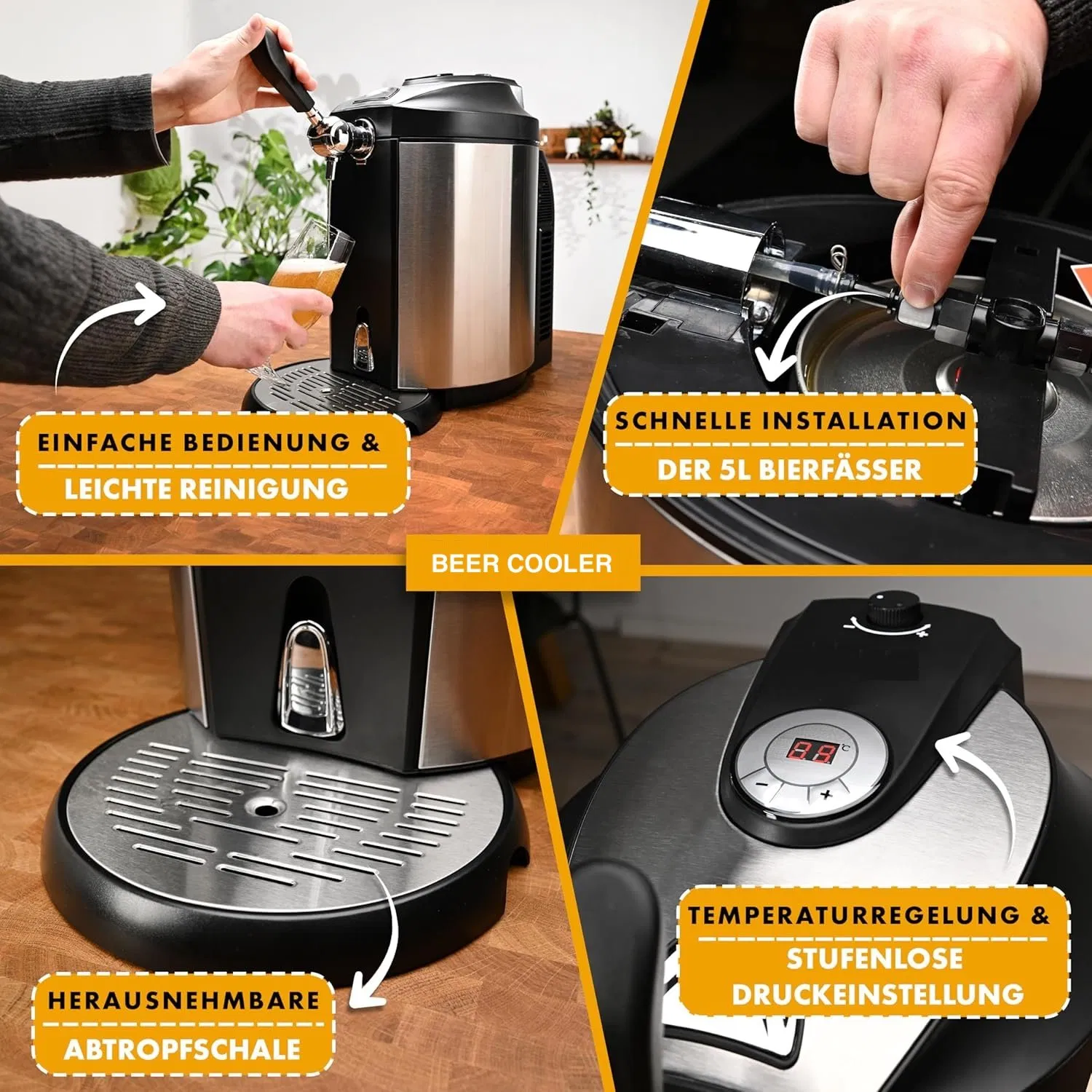 Draught Beer Cooler Machine Draft Beer Dispenser Kegerator Mini Kegerator