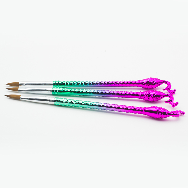 Gradient Style Peacock Nail Art Brushes 100% Kolinsky