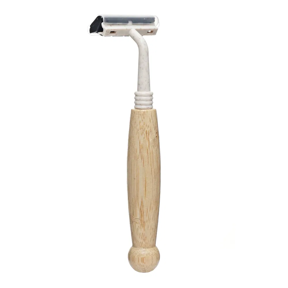 Wholesale Portable Mini Shavers with Eco-Friendly Natural Bamboo Handles for Hotels Travel.