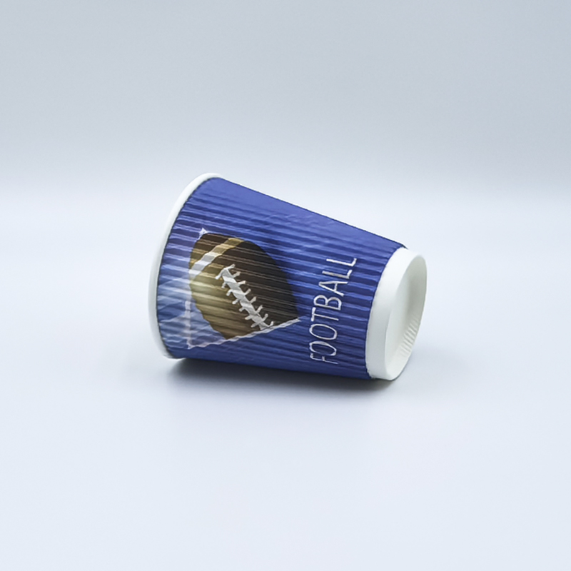 Биоразлагаемая бумажная чашка 8oz с рифлеными стенками