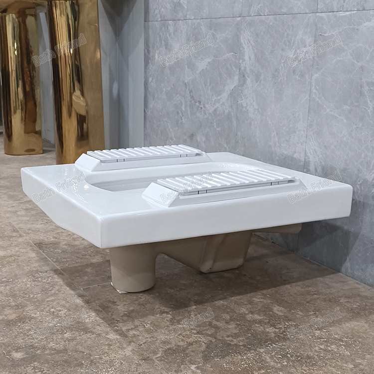 Public Project Best Choice Tankless Automatic Flush Ceramic Squat Toilet Squatting Pan