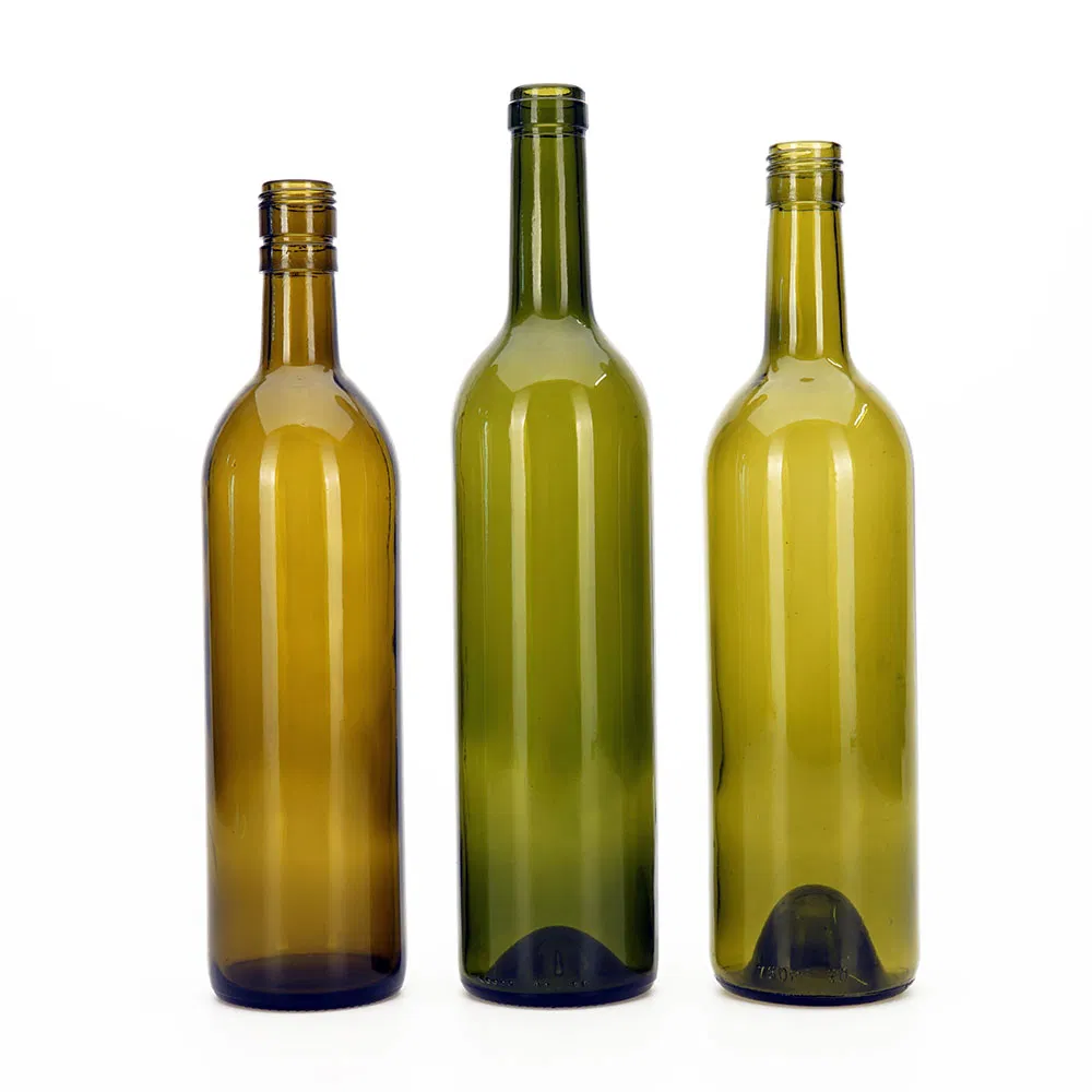 Vista Hot Sale Clear Wine Champagne 375ml 500ml 750ml Glass Bottle with Cork and Screw