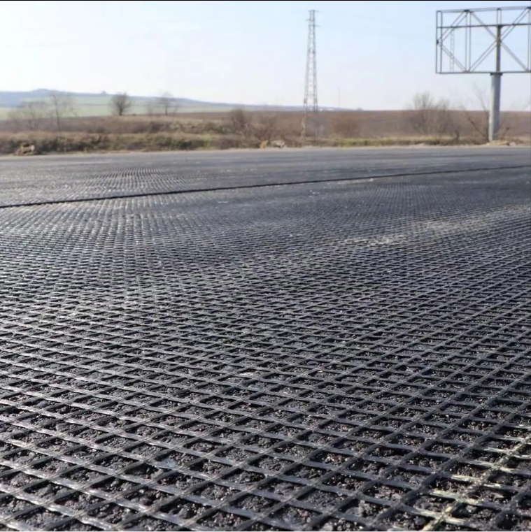 High Density Polyethylene Steel Plastic Geogrid for Soft Ground Reinforcement Polyester Driveway