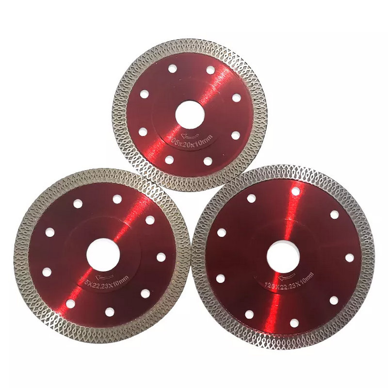 115mm Super Thin Turbo Mesh Diamond Rim Tile Saw Blade X Teeth Efficient Cutting Porcelain Granite Marbles Angle Grinders OEM