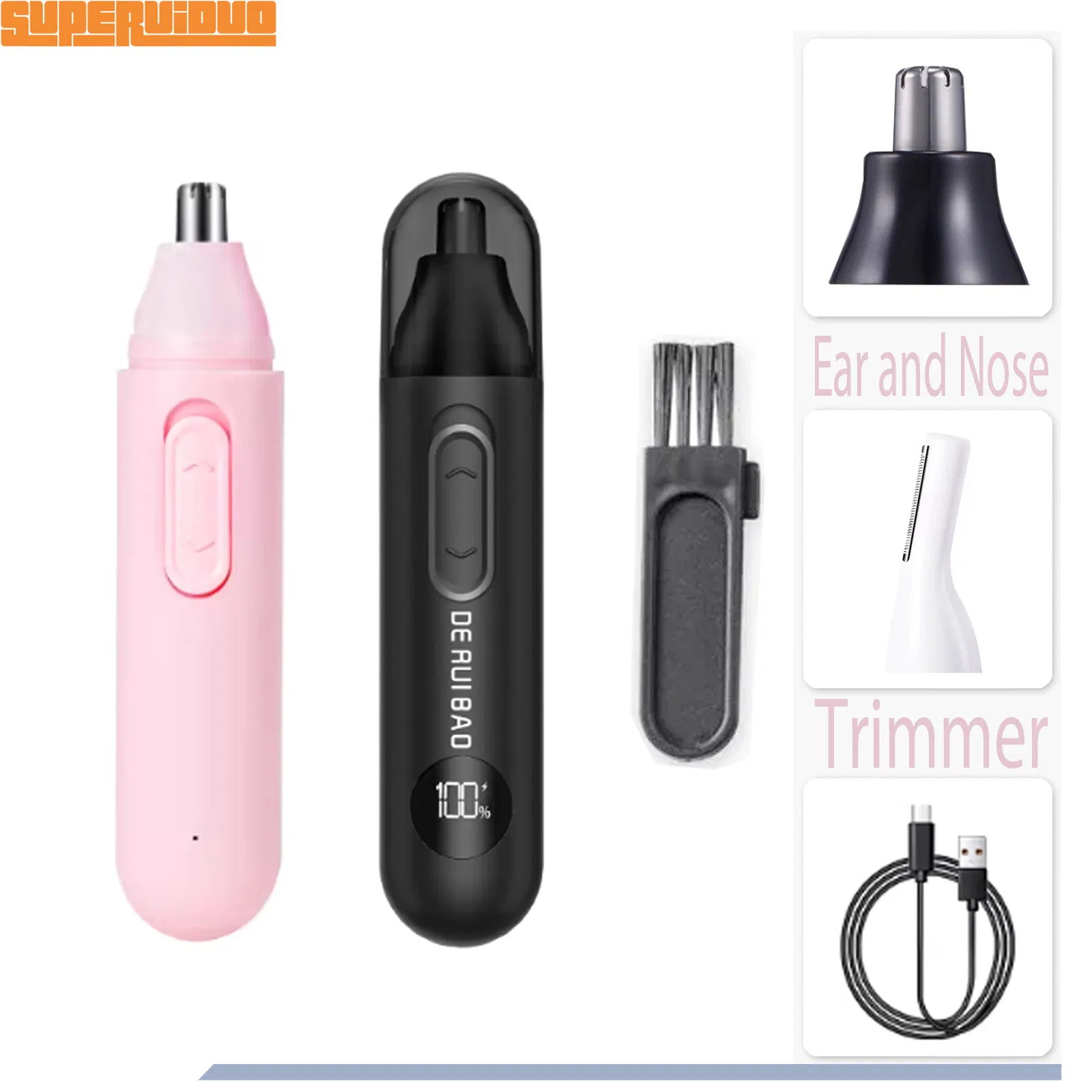 Low Noise High Efficiency Personal Ear and Nose Trimmer