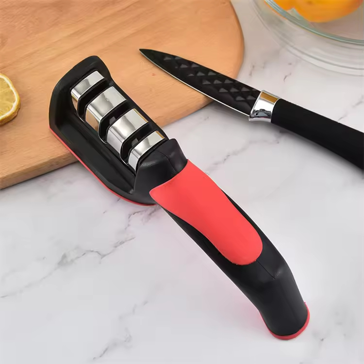 Professional Sharpening Tool Fast Sharpening Knife Scissors Tool Three-Stage Manual Household Knife Sharpener