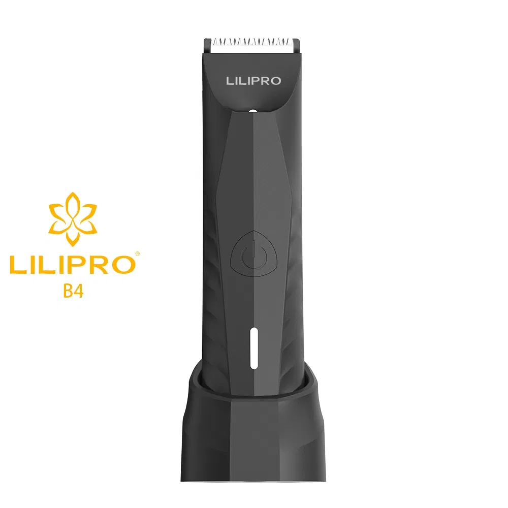 Lilipro B4 Figure and Bikini Line Trimmer Females Damp/Dry Zero Nicks Electrical Body Hair Clipper for Males Water-Resistant Cordless Pubic Hair