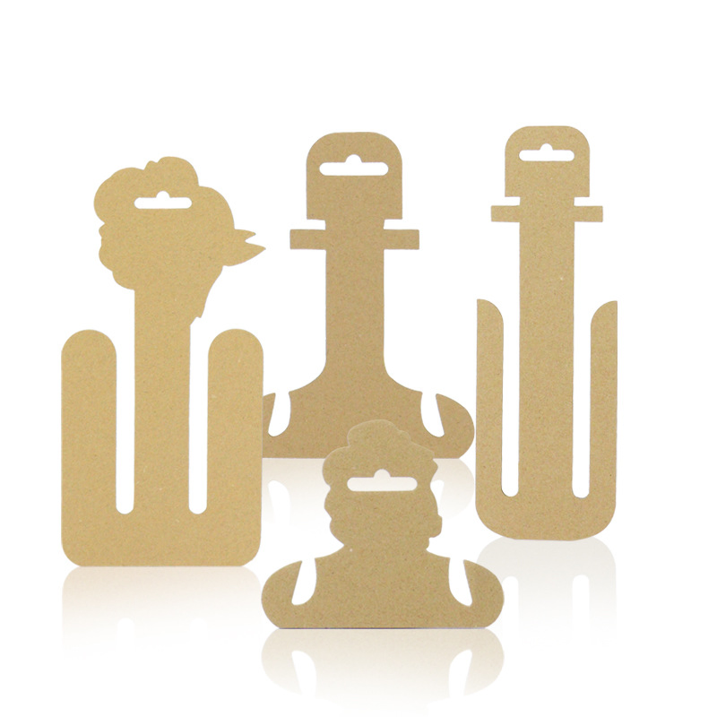 Custom Logo Printed Eco-Friendly Disposable Recyclable Kraft Paper Cardboard Hangers for Shoes / Slippers/ Scarf/Towel