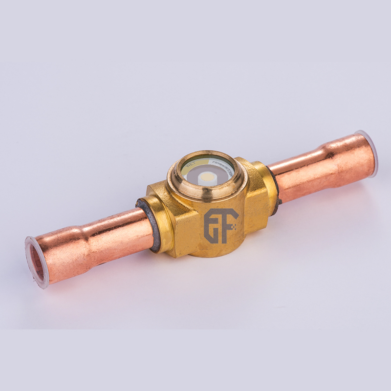 HVAC Sight Glass with Moisture Indicator 1/4" SAE, Hermetic Seal Design