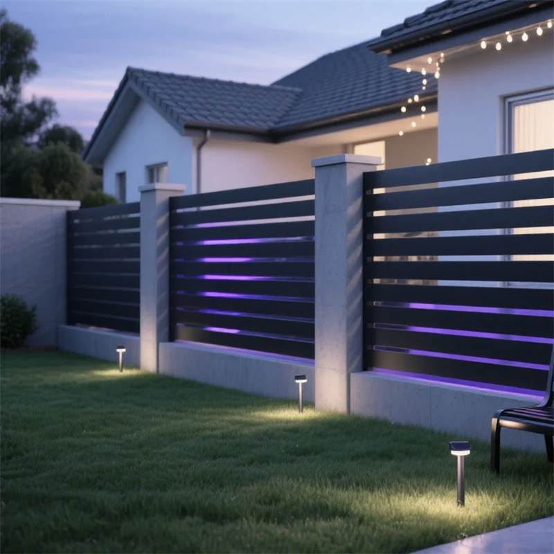 Most Popular Hot Sale Luxury Black Durable Corrosion Resistant Wought Iron Privacy Louver Aluminium Pool Fence Panels