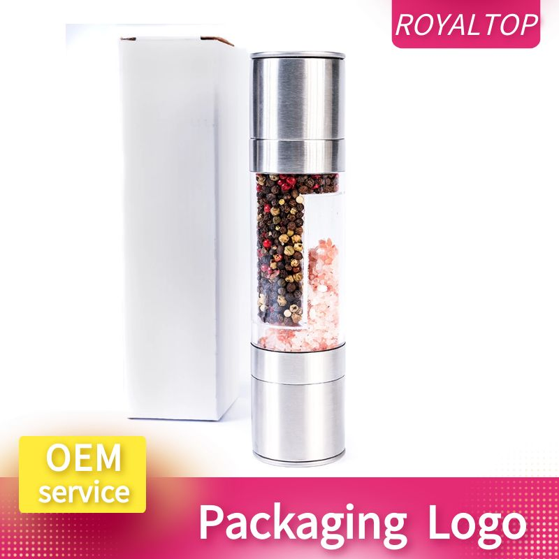 Мельница для соли и перца 2 в 1, керамическая, с регулировкой помола