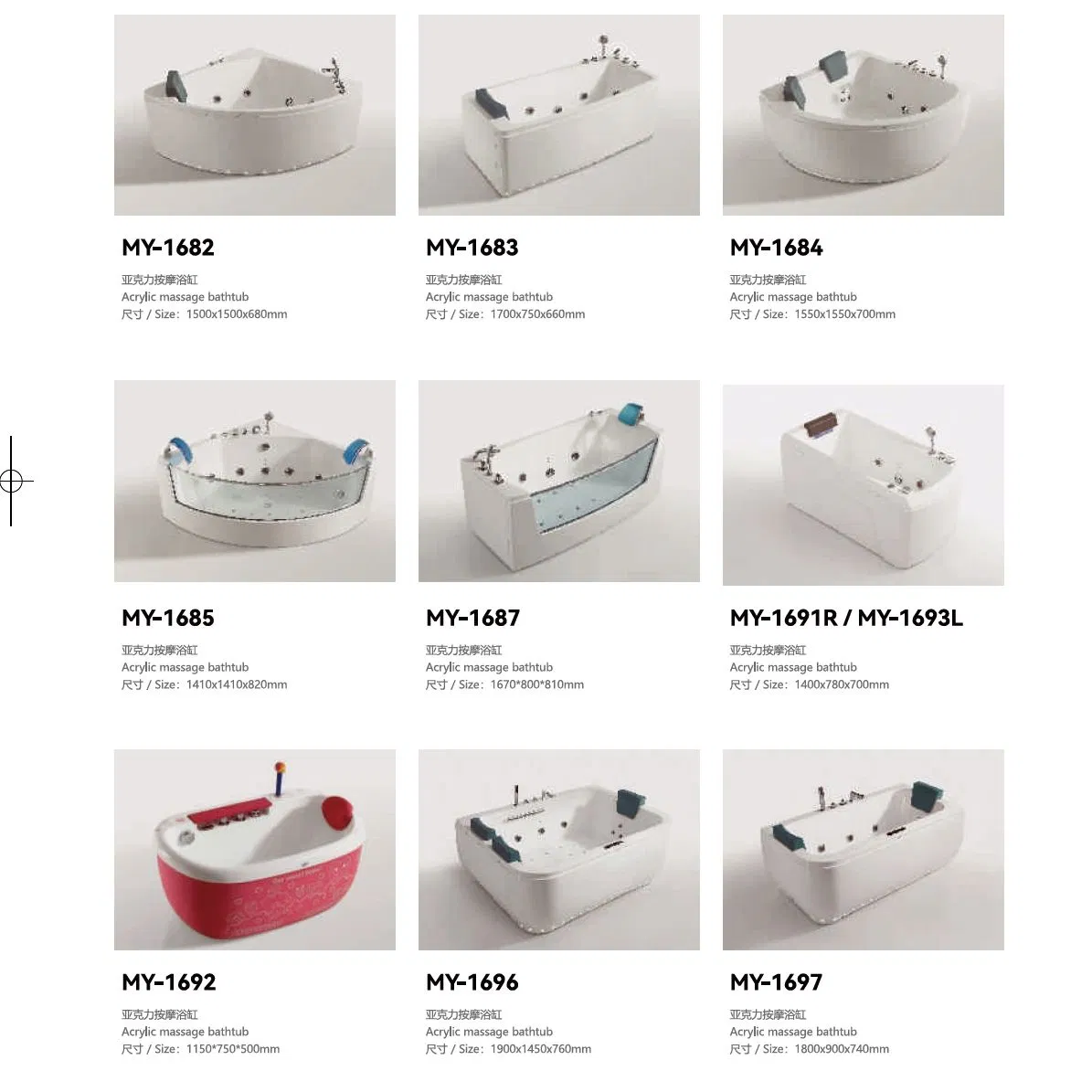 Top Quality Freestanding Acrylic Bathtub White Back to Wall Fluted Detail