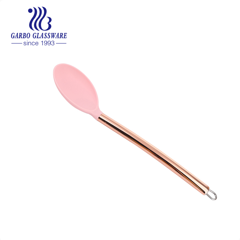 Kitchen Use High-Quality Colored Heat-Resistant Silicone Scoop with Wooden Handle for Cooking Safe Cooking Tool with Wholesale Price