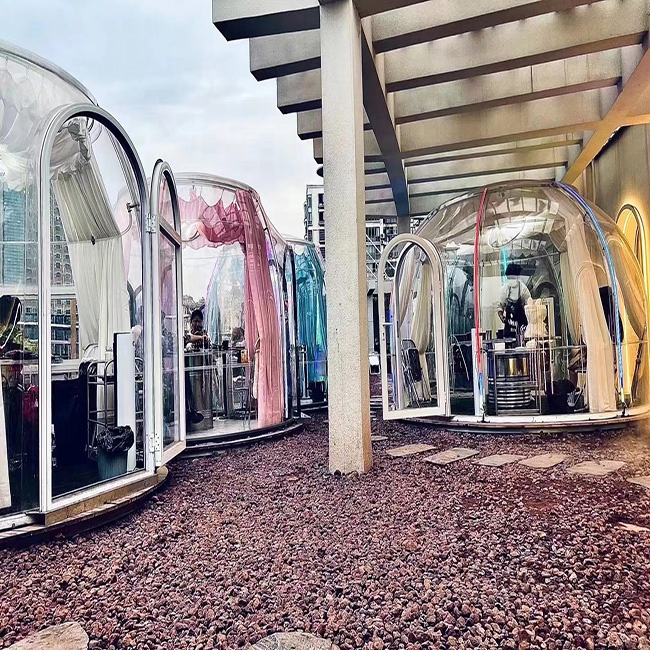 Outdoor Luxury Yurt Transparent Yurt Panoramic Sun Room